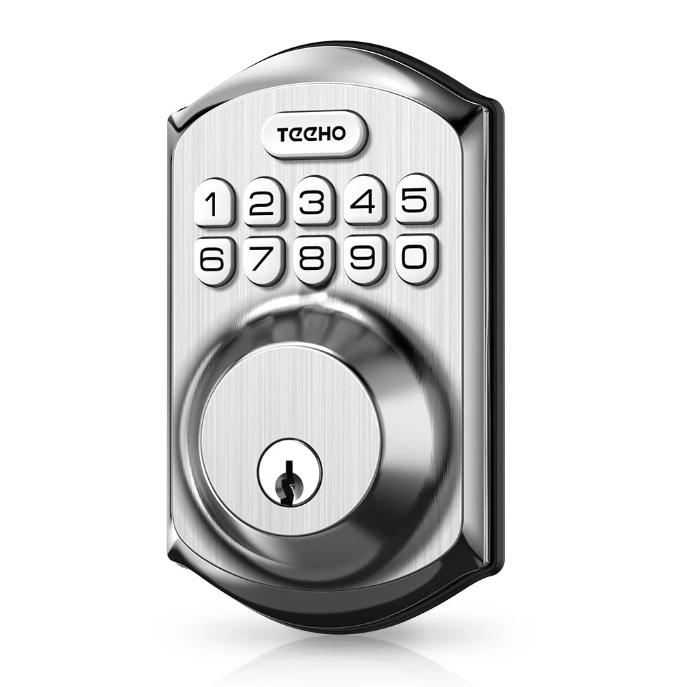 Smart Lock Keyless Entry Deadbolt with Keypad Front Door Electronic Lock Easy Installation, Satin Nickel