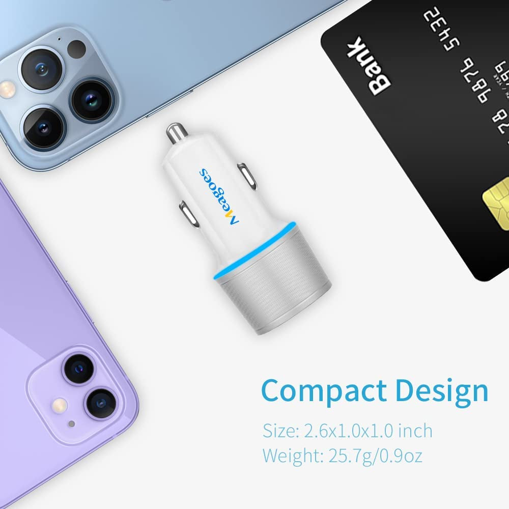 Fast USB C Car Charger, 20W PD Rapid Charging Adapter Compatible for Apple Iphone 14 Pro Max/14 Pro/14 Plus/14/13/12/Mini/11/Xs/Xr/X/8 Plus/Se 3-3.3Ft Mfi Certified Type C to Lightning Cable